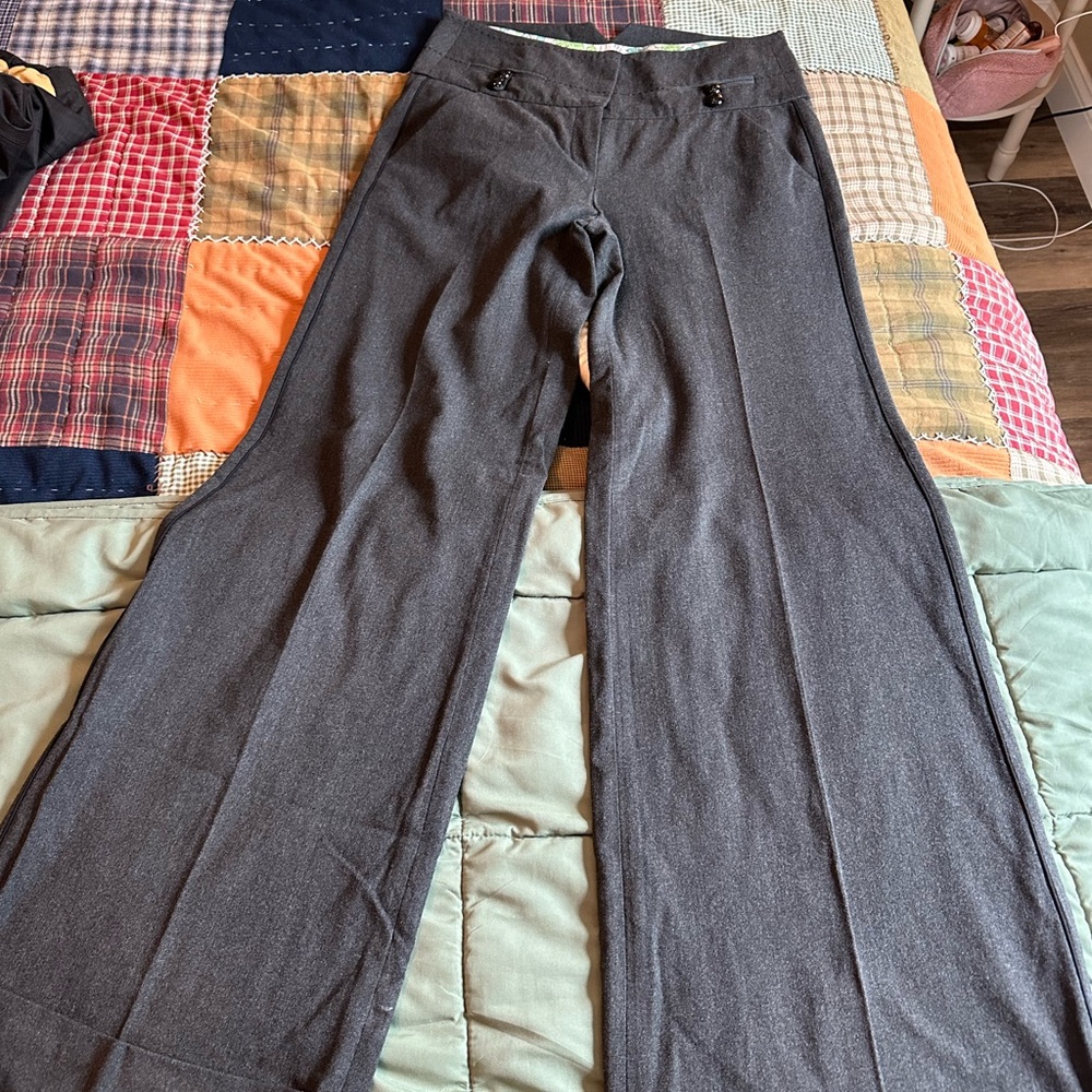 Charcoal Grey wide legged trousers